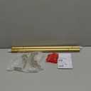 KAMANINA Gold Curtain Rods for Windows 48 to 84 Inches (4-7ft) Heavy Duty Curtain Rods, 7/8 Inch Adjustable Decorative Drapery Rods Set with Modern Finials