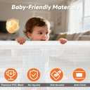 Retractable Baby Gate for Stairs and Doorways, 55" Wide x 33" Tall Mesh Dog Gate for Indoor & Outdoor Use, Safety Gate for Babies and Pets, Child Gates for Hallways, Hardware Mounted, White