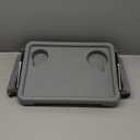 DMI Walker Tray, Rollator Tray, Mobility and Walker Accessory Tray Table Fits Most Standard Walkers, Folding with Two Cup Holders and Tool Free Assembly, 16 x 11.8 inch (Gray)