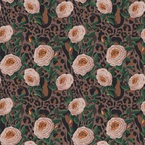 CRE8TIVE 24"x118" Pink Leopard Peel and Stick Wallpaper Rose Floral Wallpaper Leaf Contact Paper for Girls Bedroom Self Adhesive Removable Vinyl Wall Paper for Bathroom Cabinets Drawers Liners Walls