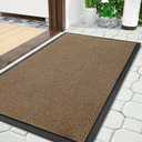 Yimobra Doormat Outdoor Indoor Entrance 36 x 17, All-Season All-Weather Front Door Mat, 100% Waterproof Welcome Matt for Floor Garage Outside Entry, Stain and Fade Resistant, Khaki