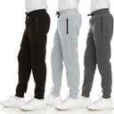 PURE CHAMP 2 Pack Boys Sweatpants Fleece Athletic Workout Kids Clothes Boys Joggers with Zipper Pocket and Drawstring (Size 18/20)