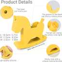 Li&Zhao Wobble Horse Sticky Note Holder Silicone Label Holder Stand, 2026 Year of the Horse Good Luck Stable Rocking Horse Design for Tabletop Organizer, Office Desk Accessory, Home Decoration(Yellow)