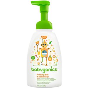 Babyganics Foaming Dish & Bottle Soap, Pump Bottle, Citrus, Plant-Derived Cleaning Power, Removes Dried Milk, 16 Fl Oz Babyganics Foaming Dish & Bottle Soap, Pump Bottle, Citrus, Plant-Derived Cleaning Power, Removes Dried Milk, 16 Fl Oz