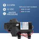DICMIC 3.0 GPM 12V 55 PSI Revolution Water Pump Compatible with Camper, RV, Shower, Sprayer Replace# 4008-101-A65, 4008-101-E65