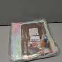 Rainbow Round Rug for Bedroom, 4Ft Fluffy Circle Area Rugs for Living Room, Shag Fuzzy Carpet for Kids Room, Nursery, Dorm, Classroom, Teen, Cute Baby Play Mat Home Decor Aesthetic