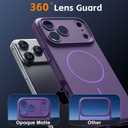 Magnetic for iPhone 17 Pro Max Case, [Matte Solid Color] [Full Camera Protection] Protective Case for iPhone 17 Pro Max - Deep Purple