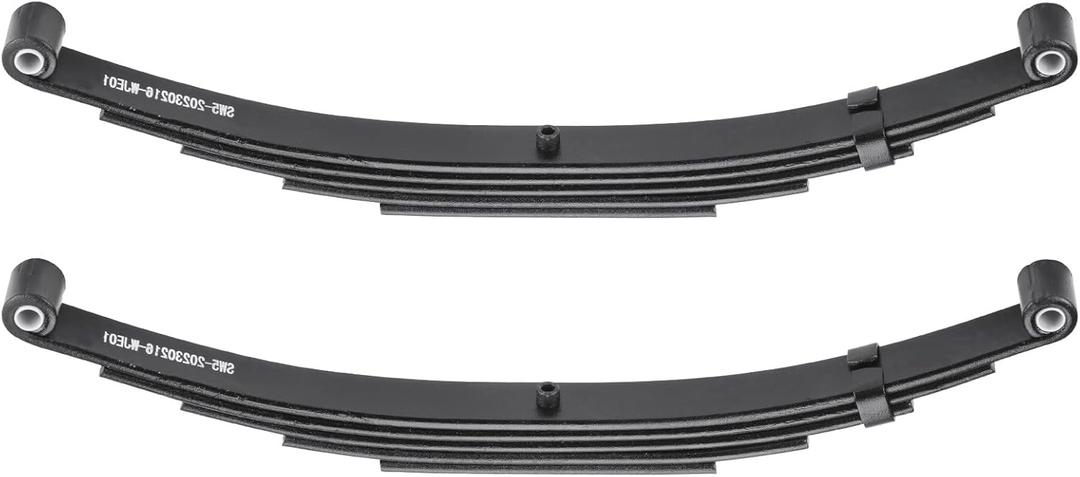Aeagle 5 Leaf 3000lb Capacity Double Eye Spring for 5200lb-6000lb Trailer Axle, 25-1/4" Length, 1.75" Width, 3" Free Open Replaces SW5, 2 PCS