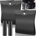 Fuutreo 2 Pcs Smart LED Car Trash Cans Waterproof Garbage Bags with 30pcs Disposable Trash Bags Hanging Leather Magnet Car Storage Pocket Vehicle Rubbish Bin Garbage Cans(11.8 x 11.4'',Black)