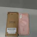 SUPFINE Magnetic for iPhone 17 Case with Screen Protector (Compatible with MagSafe)(Military Grade Drop Protection) Translucent Matte Shockproof with Anti-Fingerprint Phone Cover,Light Pink