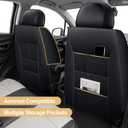 Custom Leather Seat Covers for Chrysler Pacifica 2017-2026 - 8 Seaters Full Set - Waterproof Luxury Leather Seat Protector - Interior Seat Covers Automotive Accessories (Black)