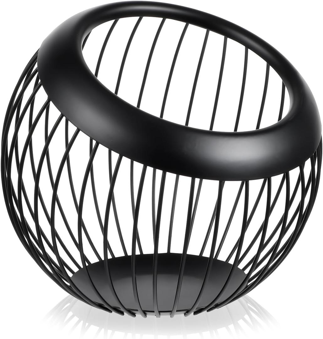 Large Capacity Coffee Pod Holders Basket, Metal Espresso Pod Holder, Coffee Bar Organizer for Counter, Kcup Storage Bar Accessories (Black)