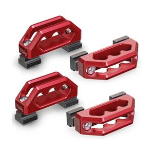 RENO Bed Rail Cleats, Tie Down Anchors for Cargo Trailer Compatible with Tacoma Tundra Gladiator Pickup Truck, Replaces PT278-35160/35111/35112/35100-S1/35050-S1 PT785-35050-S1 (Aluminum, Red, 4PCS)