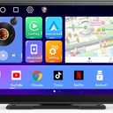[Android& 2+32G] 9 inch Wireless Apple Carplay and Android Auto, 4 Core IPS Touch Screen Mirror Link, with 1080P Rear Camera and Support OTA Update, GPS Navigation, Netflix, YouTube, Tiktok