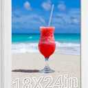 18x24 Frame Rustic White, Distressed 24x18 Picture Frame, Art Pic Hanging Poster Frame, 18 by 24 Gallery Family Concert Portrait Wall Photo Frame Anniversary/Birthday/Wedding/Thank you/Christmas Gift