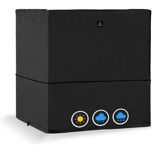 Air Conditioner Cover for Outside Units with Upgraded Fabric, Durable 600D AC Cover for Outdoor Air Conditioner, Fits up to 30W x 30D x 36H Inch Black