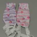 Jollywoods 3 Pack Washable Female Dog Diaper Onesie Sanitary Pantie with Adjustable Suspender, Reusable Fixed Doggie Diapers, Super Absorbent Leakproof for Small Medium Large Dog in Heat Cycle S