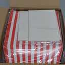 Rtteri 50 Pcs Carnival Party Paper Trays with Greaseproof Liner - Striped Circus Food Boats for Carnival Party Supplies (Red and White Stripes)
