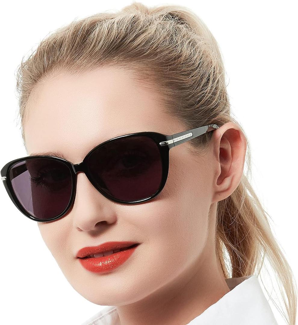 Square Reading Sunglasses for Women 2.0 Blue Light Blocking Reading Glasses UV Protection Stylish 1.0 1.25 1.5 1.75 2.0 2.25 2.5 2.75 3.0 3.5 4.0 (Black, 2.00)