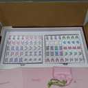 American Mahjong Tile Set, 160 Pink 4 Layer Mah Jong GameTiles with Tile Bag, Gift-Ready Storage Box, 4 Dice with Pouch, Mahjong Travel Tiles Set, Western Mah Jongg, Majong, Majiang