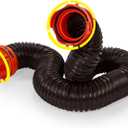 Camco RhinoFLEX RV 5ft Sewer Hose Extension Kit with Swivel Fitting - 39765, Black