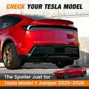 Powerty Rear Spoiler Wing for 2025 2026 Tesla Model Y Juniper,Rear Trunk Lip Wing Sporty Appearance for Model Y Juniper Accessories Carbon Fiber