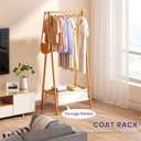 Clothing Rack, Coat Rack Freestanding for Hanging Clothes, Dress up Rack with Storage Basket,Closet Organizer for Hanging Clothes (Tall)