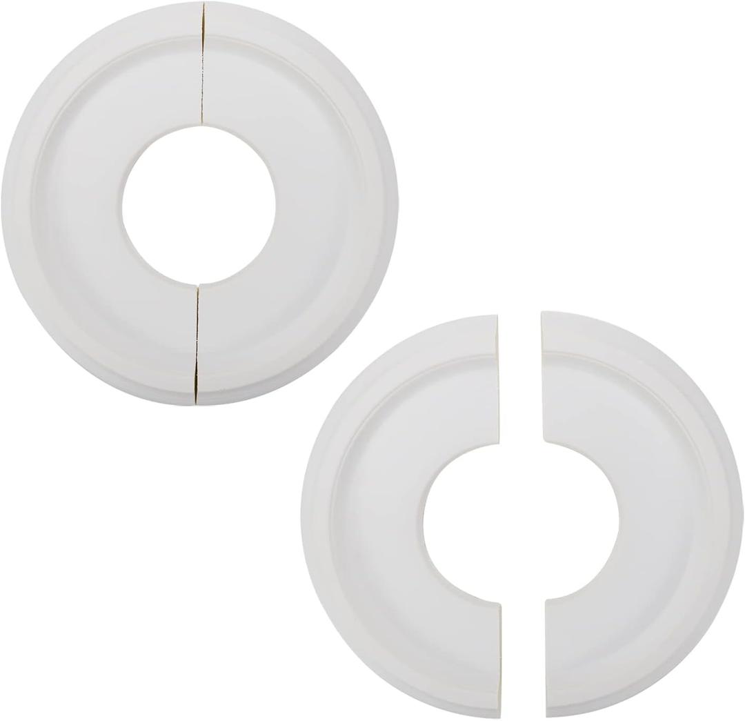 2Pairs White Ceiling Medallion Ceiling Fan Light Covers,Split Ceiling Light Medallion for Light Fixtures and Ceiling Fans,9.84" OD x 3.8" ID