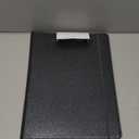 Leather Padfolio with Clipboard Folio Folder Padfolios for Women Black Sparkle Binder with Notepad