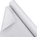 Kinlop 63 Inch x 20 Feet Double Primed Cotton Canvas Large White Canvas Roll for Oil and Acrylic Painting