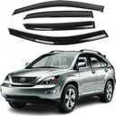 Sunwei Fits Lexus RX350 2004-2007 Side Window Vent Visor Sun Rain Deflector Guard, Black (07 0407)