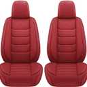 Full Coverage Faux Leather Car Seat Covers Full Set,Automotive Seat Covers for Cars,SUVs Pick-up Truck, Car Seat Cushion, Wine Red Seat Covers,Front Seat Cover,Car Seat Protector