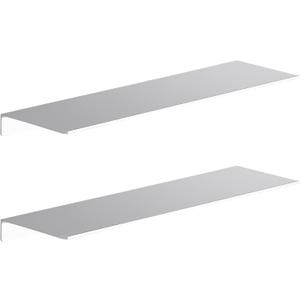 Danpoo 20 inch Metal Floating Shelves for Wall Organizer & Storage, Display Shelves for Bathroom, Living Room, Kitchen, Bedroom(Silver, 2-Pack)