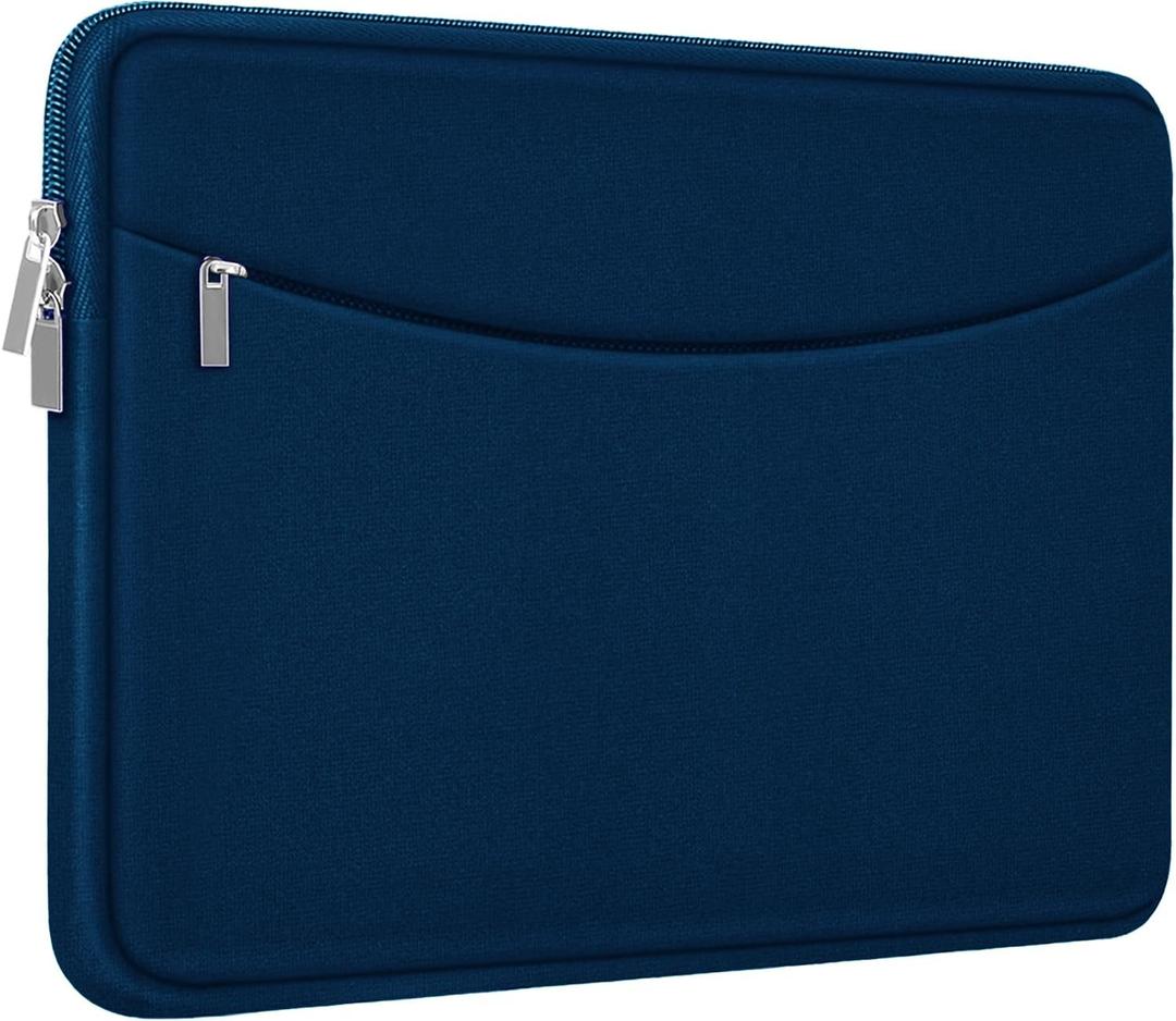 Laptop Sleeve Case 14 inch, Shockproof Protective Laptop Cover Briefcase Carrying Computer Bag with Accessory Pocket Portable Computer Sleeve for 14" MacBook, HP, Dell, Lenovo, Acer, Blue