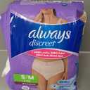 Always Discreet Adult Diapers for Women, Incontinence Underwear, Postpartum Essentials, Disposable Briefs, Max Absorbency, Bladder Leak Protection, Small/Medium, 19ct