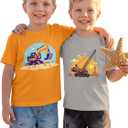 Boys T Shirts Pure Combed Cotton Short Sleeve Graphic 2-Pack Tee Size 2-16Y