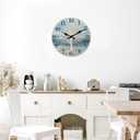 Large Blue Wooden Wall Clock 20 Inch Tree of Life Themed
Silent Non-Ticking Battery Operated Vinatge Country Decorative for Living Room Bedroom Kitchen Office