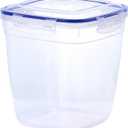 Superio Plastic Food Storage Containers with airtight Lid for Pantry, Fridge- BPA Free, Leakproof Sealed Container- Microwave, Dishwasher and Freezer Safe, Clear (20 Cup)