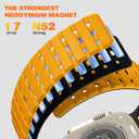 Bandletic Compatible with Apple Watch Series 11 Band for Men Women, Rugged Magnetic Silicone Sport Strap for iWatch 49mm(Ultra 3/2/1),46mm(11/10),45mm(9/8/7),44mm(SE3/SE2/SE/6/5/4),42mm(3/2/1)
