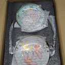 Tea Cups and Saucers, Tea Cup Set of 6, 8 OZ Floral Cups Porcelain Cup Set for Cappuccino, Coffee, Afternoon Tea Birthday Party Supply Housewarming Gift