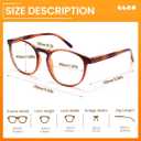 IBOANN Blue Light Glasses for Woman/Men, Fashion Blue Light Glasses Men, Fake Glasses Help Reduce Screen Fatigue (C1 Orange & Blue & Black & Transparent Grey)