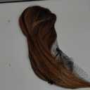 challeam Lace Front Hair Toppers with Band for Women 5.5x4 Precut Closed Lace Hairline Synthetic Straight Hair Wear and Go Glueless Toppers for Beginners Chestnut