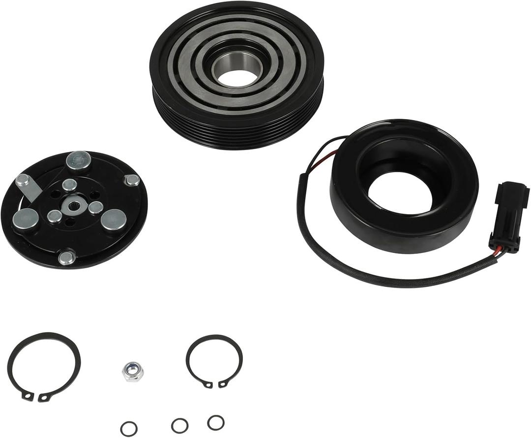 ECCPP A/C Compressor Clutch Fit for Jeep Liberty 3.7L 2002 2003 2004 2005 AC Compressor Clutch Assembly Kit Pulley Coil Set