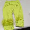 Toddler Baby Boys Girls Christmas Cosplay Monster Costume Outfits Green Furry Santa Long Sleeve Tops and Pants Set (6-7 Years)