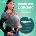 Koala Babycare Baby Carrier Wrap, Easy to Wear As a T-Shirt - Original Baby Carrier Newborn to Toddler - Sling One Size Fits All - Baby Wraps Carrier Up to 22lbs, Anthracite