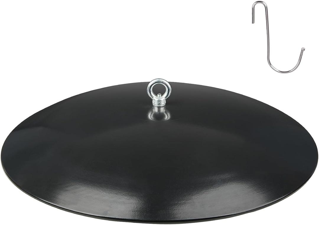 Baffle for Bird Feeder, 15.7 Inch All Metal Heavy Duty Weather Protective Dome, Squirrel Weather Guard Cover for for Hanging Bird Feeders Hummingbirds Feeders Outdoor