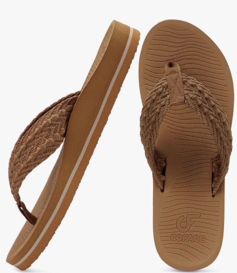 COFACE Womens Orthopedic Flip Flops Comfortable Orthotic Sandals Cushion Recovery Plantar Fasciitis Walking Slip On Ladies Flip Flops for Woman Size 10