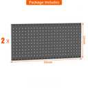 TORACK 2-Pack 12x24 inch Metal Pegboard Panels for Garage Wall, Tool Organizer Pegboard for Workbench, Workshop, Tool Storage Peg Board for Pegs(Black)