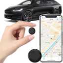 GPS Tracker for Vehicles - Car Tracker Device Hidden for Vehicles, Real-Time Mini Tracker Device for Vehicles, No Monthly Fee Subscription No SIM Card Required(Also for Android and iOS) (Black)