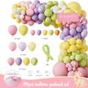 Easter Party Decorations Kit, Happy Easter Bunny Party Supplies for Home Indoor Decor, Spring Balloon Garland Banner, Cake Cupcake Toppers, Backdrop Tablecloth for Easter Garden Party Decorations Set